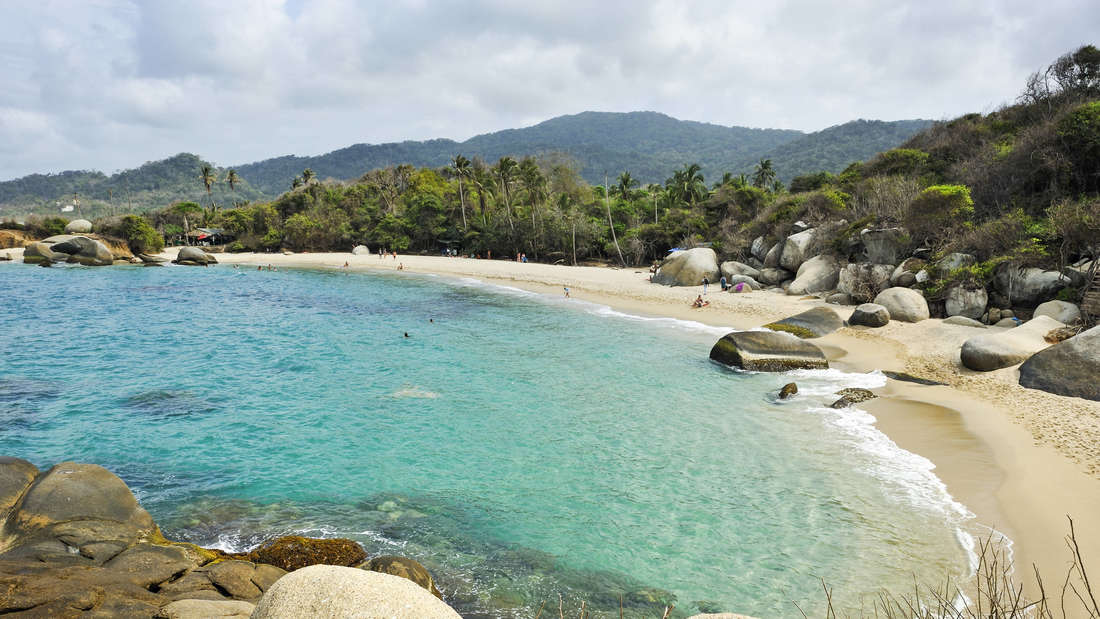 Strand am Tayrona National Natural Park, Kolumbien.