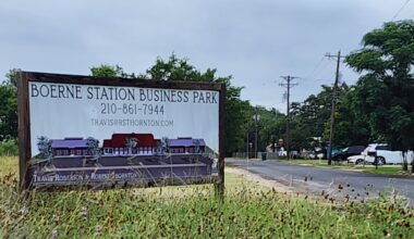 Boerne Station Business Park is being constructed in the former location of Boerne Depot. (Jarrett Whitener/Community Impact)