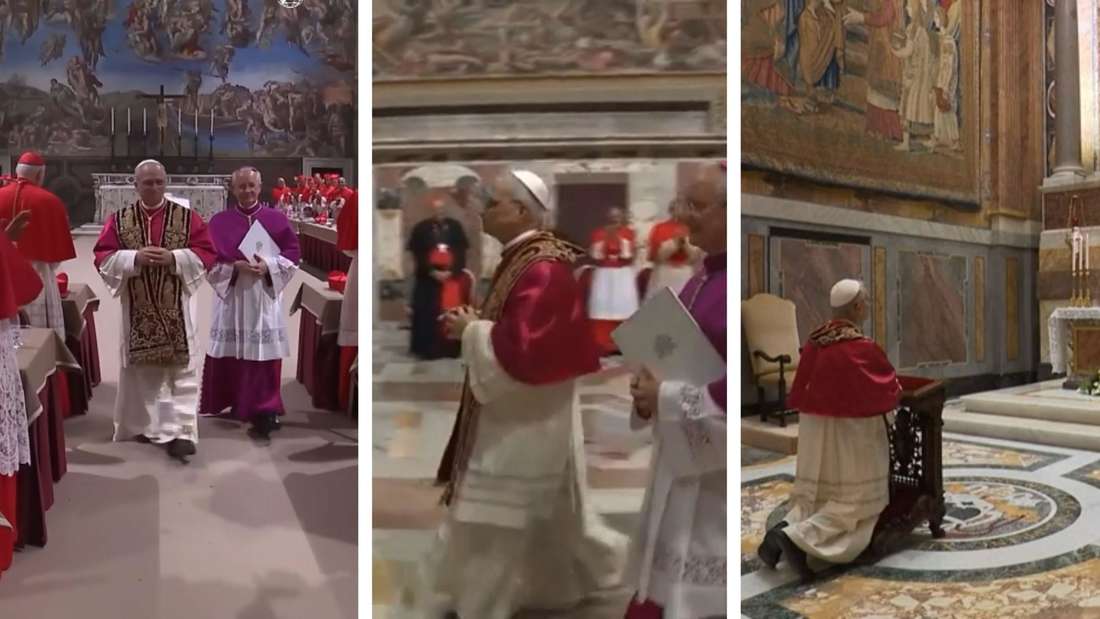 Bilder aus dem Vatikan erste Momente nach Konklave Papst Leo XIV