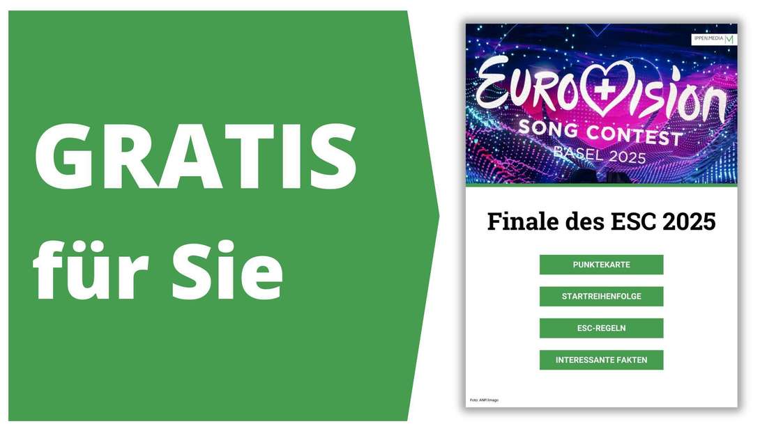 Im übersichtlichen PDF gibt es die Startreihenfolge für das Finale des ESC 2025 mit praktischer Punktekarte zum Herunterladen und Ausdrucken. (Montage)