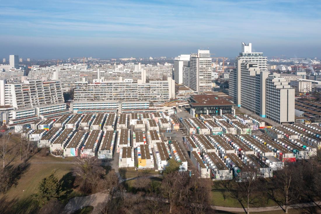 Das olympische Dorf.