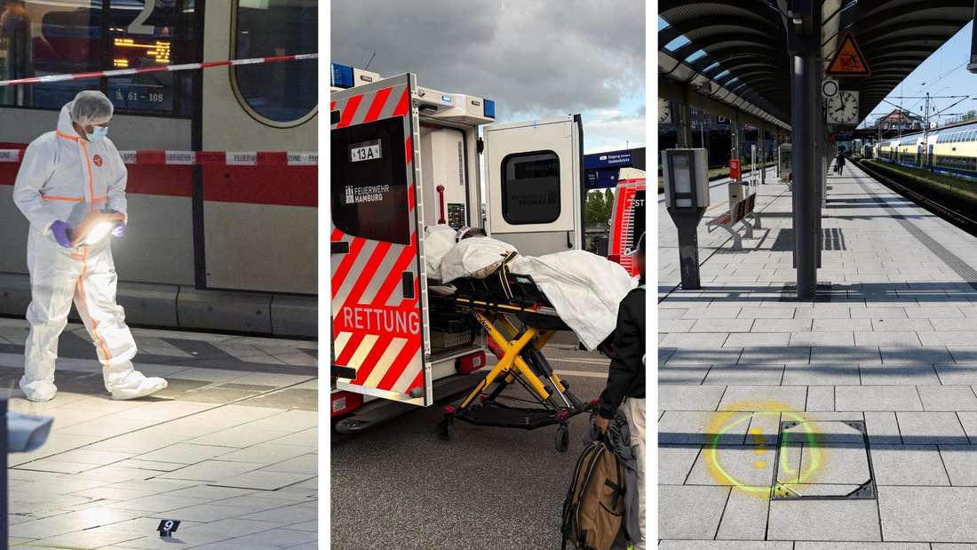 Messerangriff in Hamburg: Die Polizei ermittelt am Tatort.