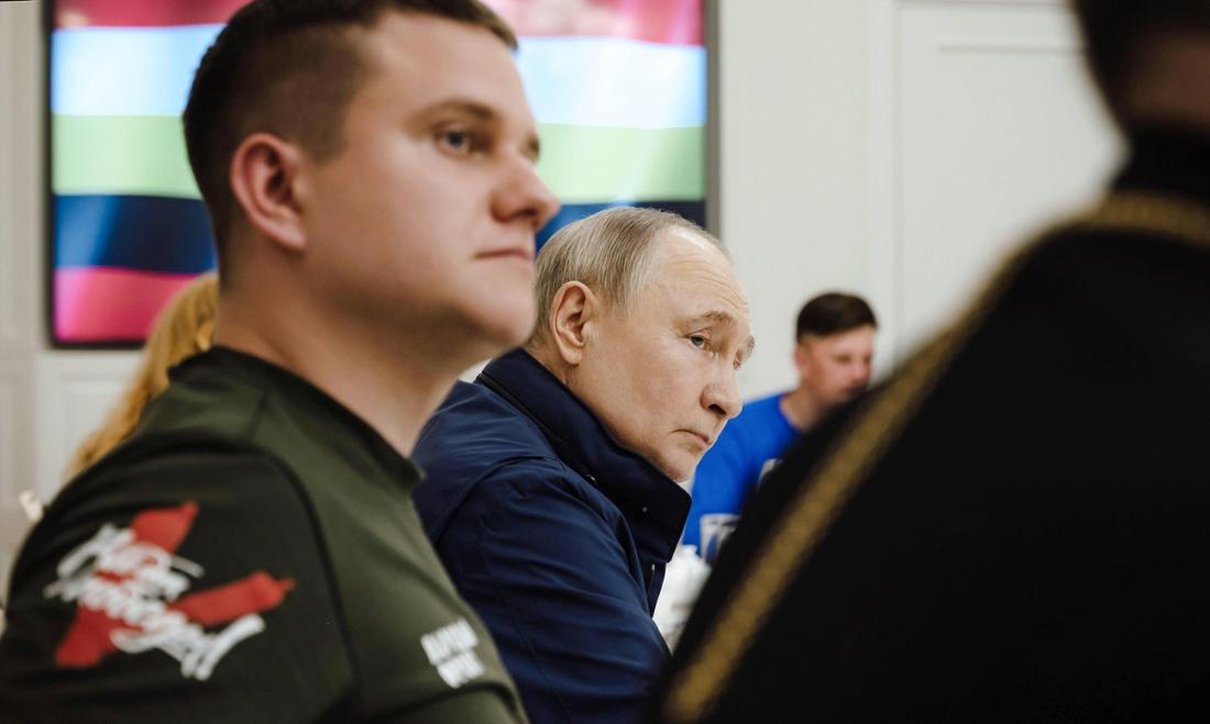 Wladimir Putin bei einem Besuch in Kursk. 