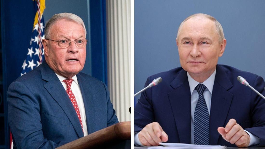 Russlands Präsident Wladimir Putin (r.) will eine Erweiterung der Nato um die Ukraine und nach Osten verhindern, Trumps Gesandter Keith Kellogg untermauerte dies.