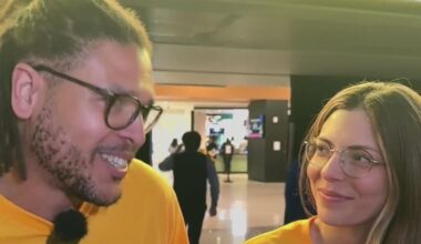 Married couple from Spain enjoy Warriors-Rockets Game 6 while on honeymoon