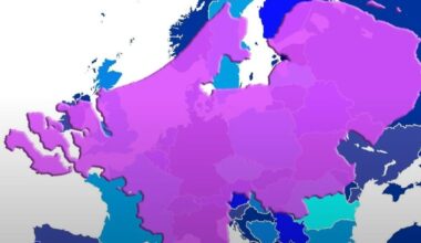 The actual size of The Netherlands, compared to Europe