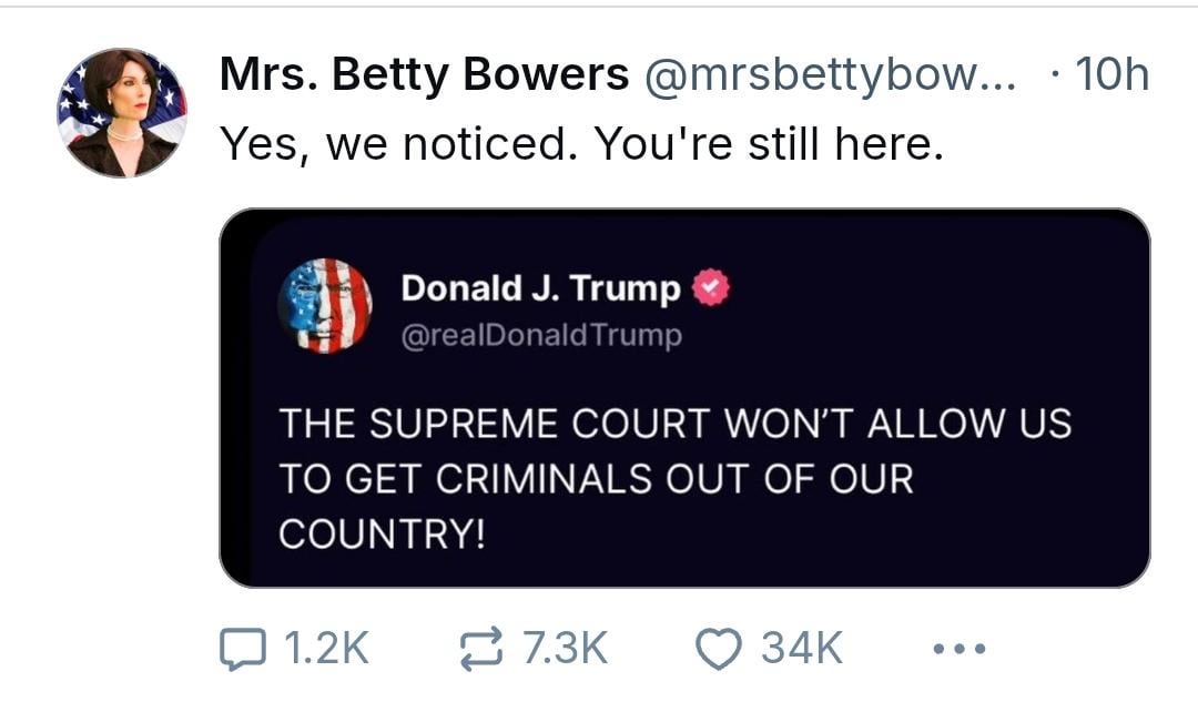 You first, Sr. Trump.