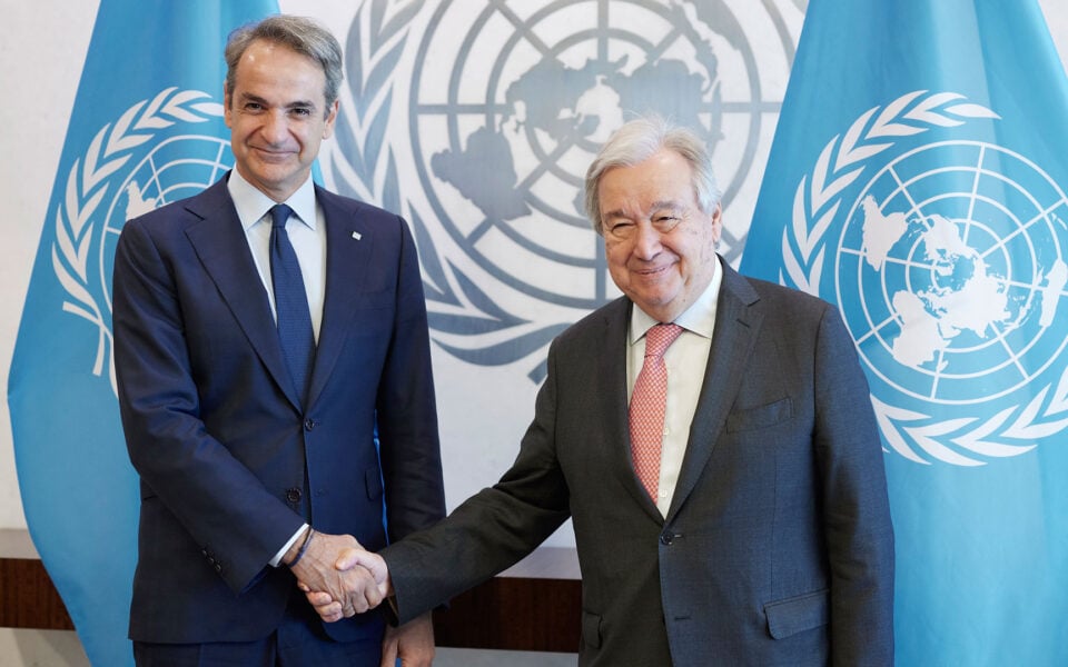 Mitsotakis discusses UNSC priorities, Cyprus and Gaza with UN chief