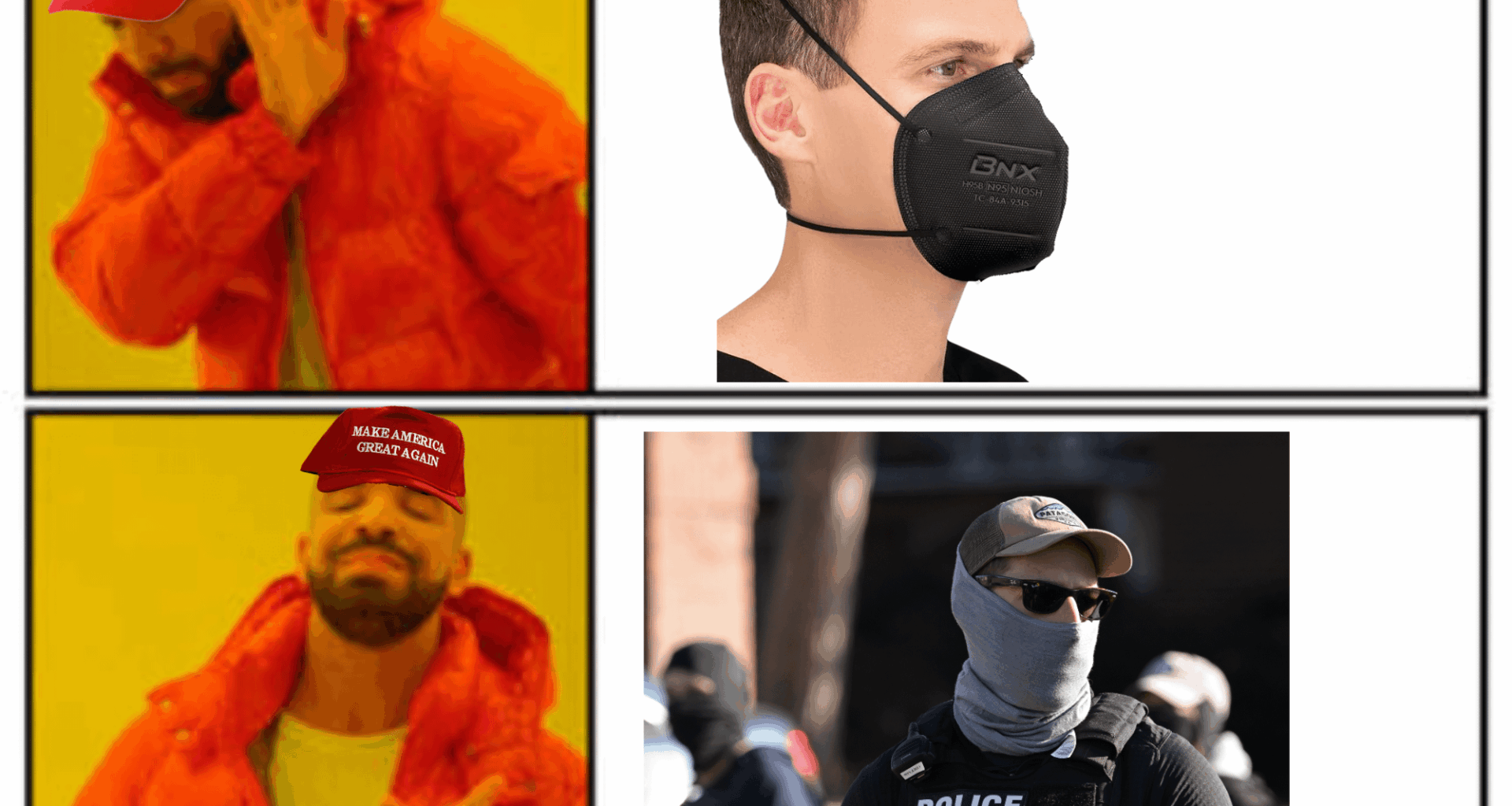 MAGA mask logic