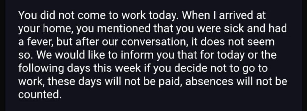 Problems with employer
