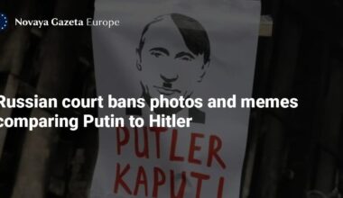 Russian court bans photos and memes comparing Putin to Hitler
