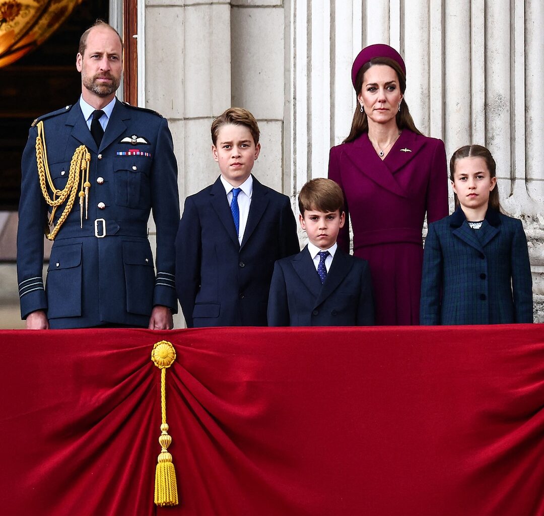 Prince Louis Trolls Brother Prince George at VE Day Outing