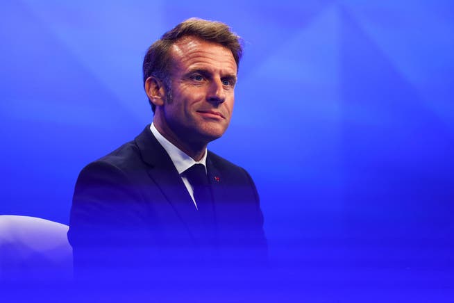 Der französische Präsident Emmanuel Macron nach seiner Rede an der asiatischen Sicherheitskonferenz Shangri-La-Dialog in Singapur.