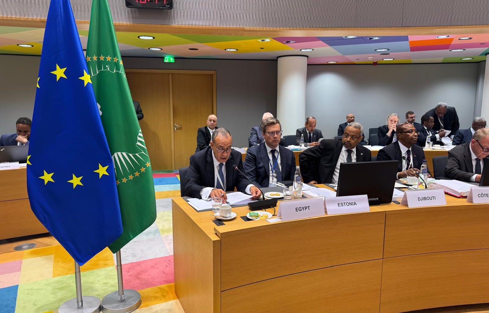 Egypt's Foreign Minister stresses peace, security, economic ties at EU-AU Meeting