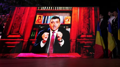 Far-right Trump ally George Simion wins first round of Romanian presidential elections – video