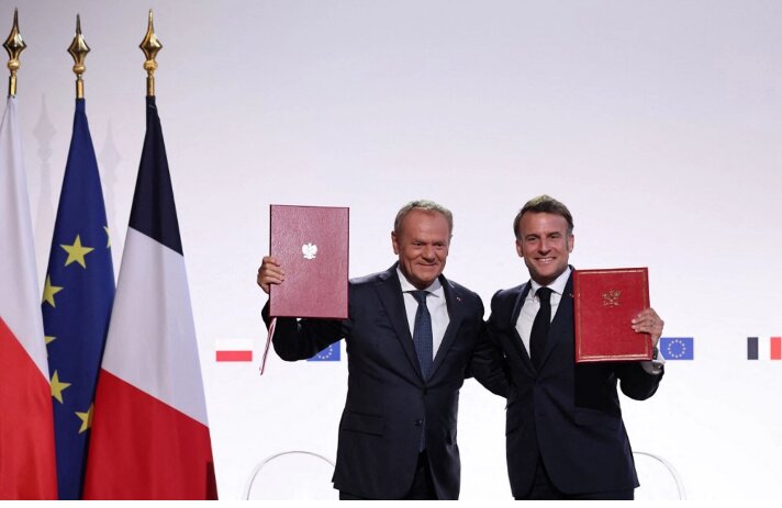 France, Poland pledge mutual defence
