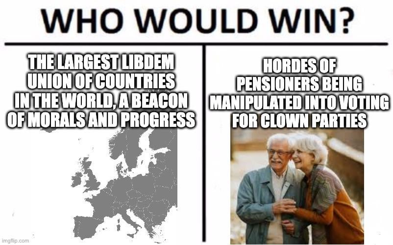 Every time I talk with a pensioner from any EU country I know they are the reason for our demise
