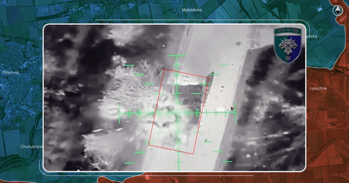 Destroyed As It Begins, Russian Armor Attack At Pokrovsk Funneled Into Kill Zone