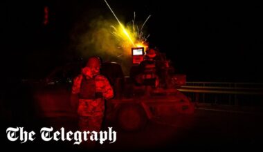 On the road with the Ukrainians downing drones with machine guns