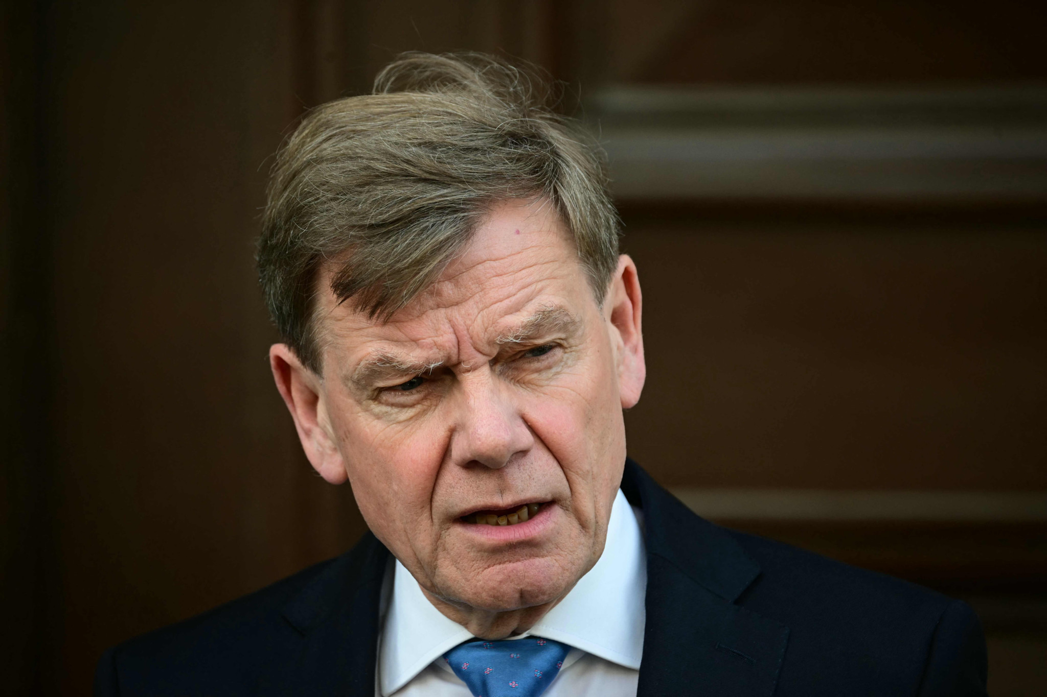 Der deutsche Aussenminister Johann Wadephul spricht auf einer Pressekonferenz in Berlin, Deutschland, am 22. Mai 2025.