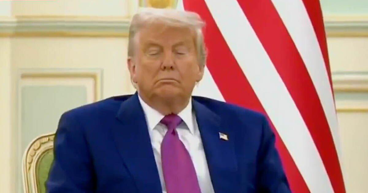 Donald Trump savagely mocked for 'falling asleep' during Saudi visit