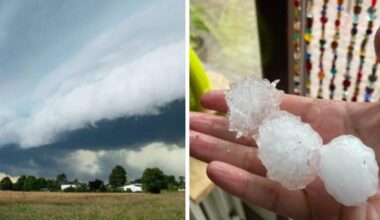 KMI waarschuwt in meerdere provincies voor onweersbuien, in Nederland vielen al hagelbollen met diameter van 5 centimeter