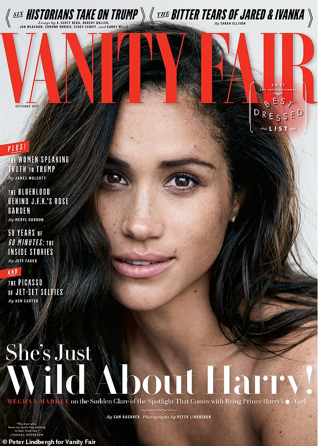 The joke was yet another sign that America is turning its back on the Sussexes. Vanity Fair ran with the headline 'Wild About Harry' alongside a picture of the future Duchess on its cover in October 2017