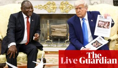 Trump makes baseless claims about white genocide in chaotic meeting with South Africa’s president - live | Trump administration