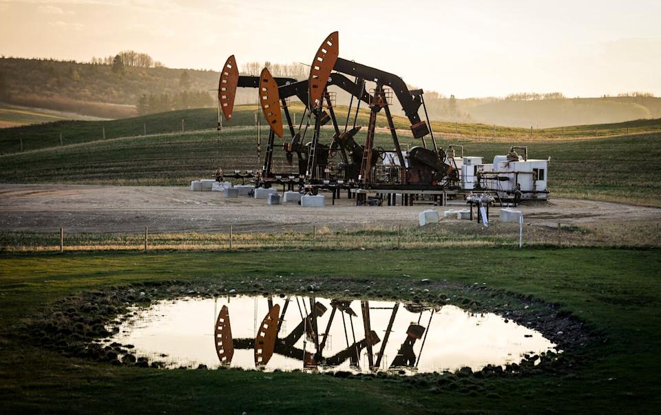 Statistics Canada says the economy grew 0.3 per cent in October, helped by strength in the mining, quarrying, and oil and gas extraction sector, following a 0.2 per cent increase in September. Pumpjacks draw out oil and gas from a well head near Calgary on Sunday, May 12, 2024.THE CANADIAN PRESS/Jeff McIntosh