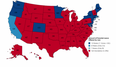 [OC] Amount of Parental Leave Employers are Mandated to Offer by U.S. State
