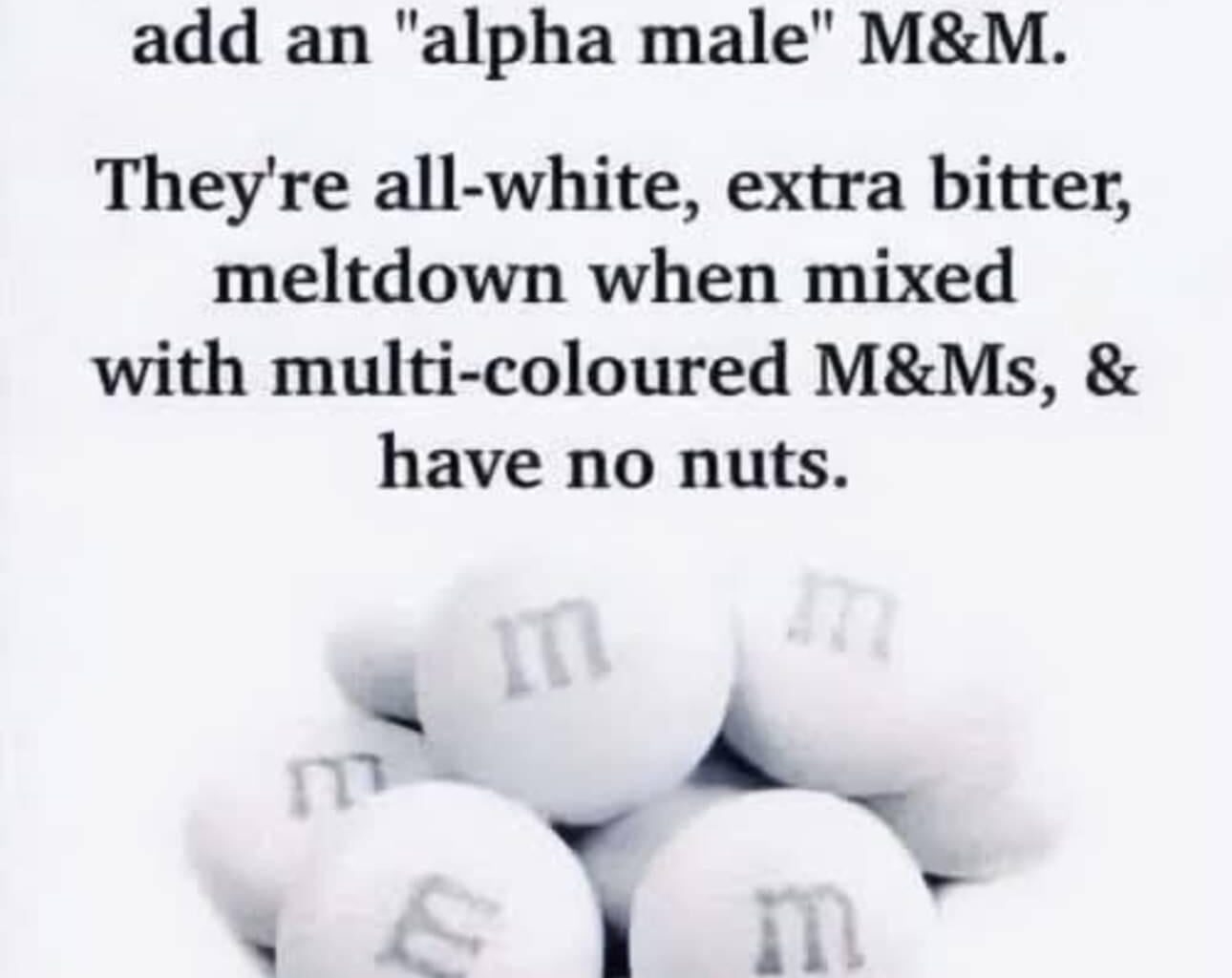 M&M “alpha male” edition