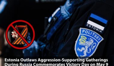 From May 8-10, the Estonian Police and Border Guard Board prohibits pro-aggression gatherings in Harju, Lääne-Viru, and Ida-Viru counties, banning symbols and acts endorsing war crimes. For event organizers, the penalties are possible jail time or fines that may reach €2,400.