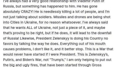 Trump whines that this is not his war and if he were president it would not exist.
