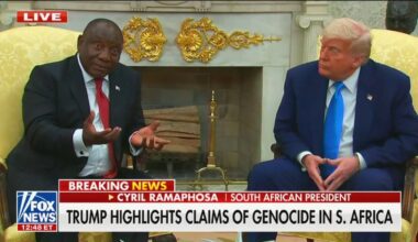 South Africa’s President Shoots Down Trump’s Genocide Claims in Oval Office: ‘I’m Sorry I Don’t Have a Plane to Give You’