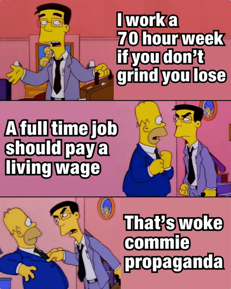 When you work 70 hours but asking for a living wage is 'communist'! 😂