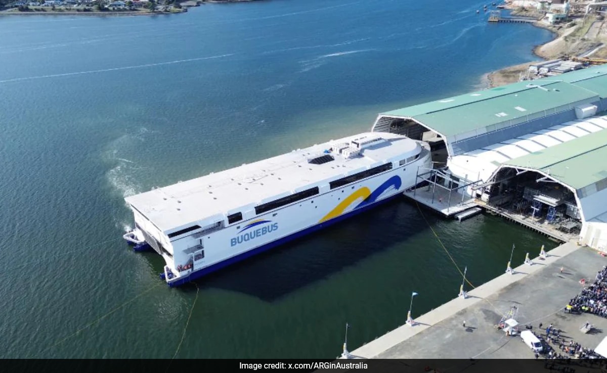 130-Metre-Long 'World's Largest' Electric Ship Launched In Australia