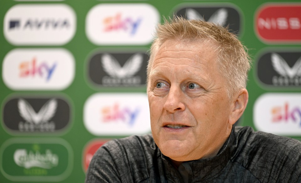 29 May 2025; Republic of Ireland head coach Heimir Hallgrimsson speaks to the media during a Republic of Ireland squad update and press conference at FAI Headquarters in Abbotstown, Dublin. Photo by Shauna Clinton/Sportsfile