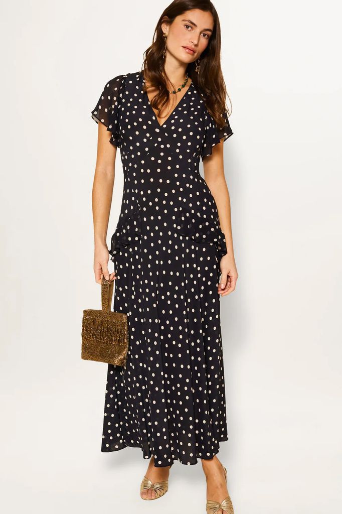 Rixo evie polka dot dress