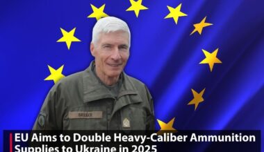 Robert Brieger, EU Military Committee head, revealed plans to supply Ukraine with 2 million heavy-caliber rounds in 2025, doubling last year’s amount, while enhancing production and Ukraine’s defense collaboration.