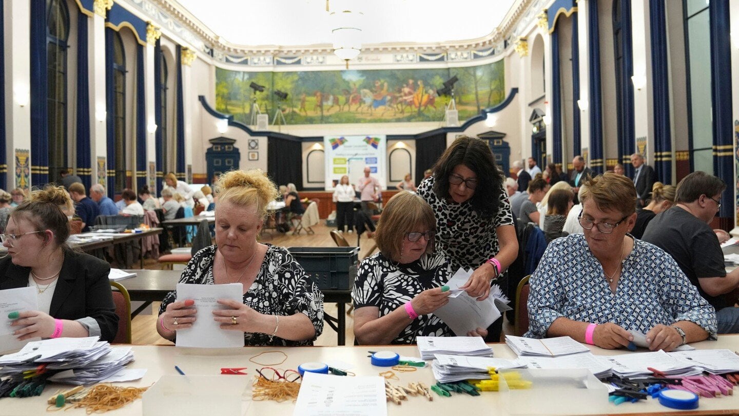 Parts of England vote in local elections, with Farage's Reform UK seeking big gains