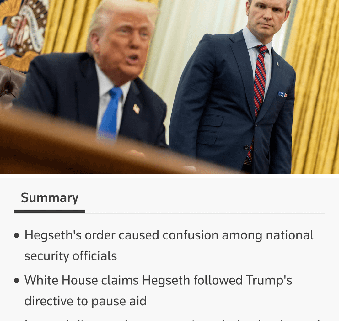 Apparently Trump didn’t know Pentagon paused Ukraine aid back in February.
Reuters: U.S. military aid to Ukraine was paused in early Feb — not by Trump, but by Defense Secretary Hegseth. There was no presidential order. The White House and State Department weren’t informed