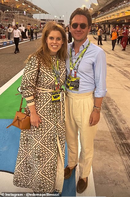 Edoardo Mapelli Mozzi, 41, shared a sweet snap of his wife Princess Beatrice, 36, to his Instagram on Monday as the couple continued to enjoy the FI Grand Prix