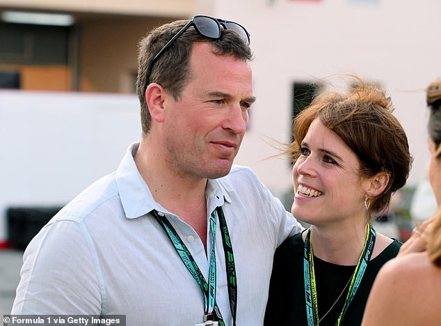 Peter and Eugenie at the F1 Grand Prix of Bahrain on Sunday