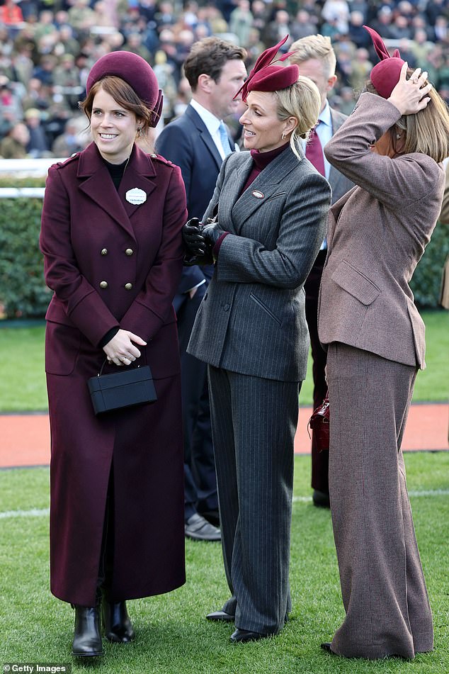 Princess Eugenie and Zara Tindall attend 'Style Wednesday' on the second day of The Cheltenham Festival