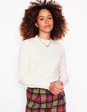 Boden's Imi sweater comes in a versatile warm ivory hue