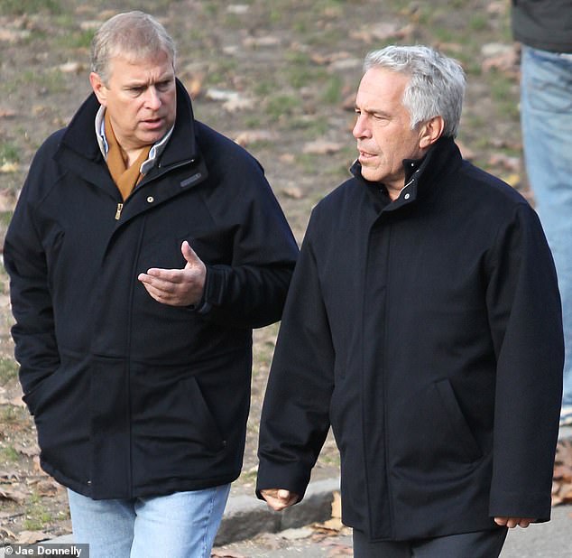 I found myself, along with my Mail colleague Stephen Wright, in close proximity to a desperate final attempt to discredit the toxic allegations concerning Prince Andrew’s friendship with convicted paedophile billionaire Jeffrey Epstein (both pictured)