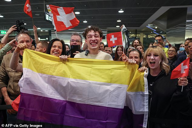 It comes after last year's non-binary winner Nemo had to 'smuggle in' the non-binary flag to the parade after being refused by officials in Malmö, Sweden