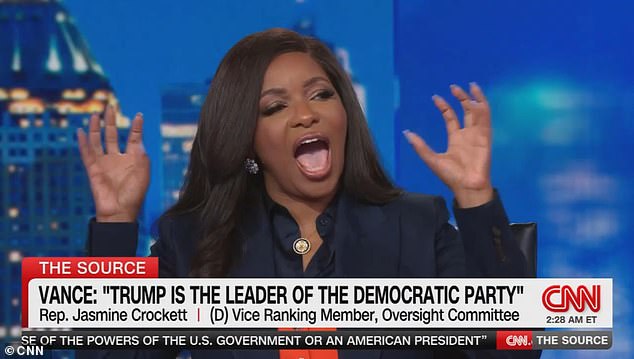 Texas Democratic Rep. Jasmine Crockett claims Republican lawmakers are privately seething over Trump's chaotic trade policy