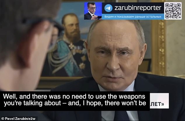 Russian President Vladimir Putin has revealed his thoughts on using nuclear weapons against Ukraine as he approaches his 25th year in power. Putin's comments aired on Sunday in a film by Russian state television about his quarter of a century as leader