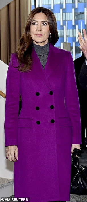 In April, Queen Mary turned heads by stepping out in a coat borrowed from Princess Isabella's wardrobe